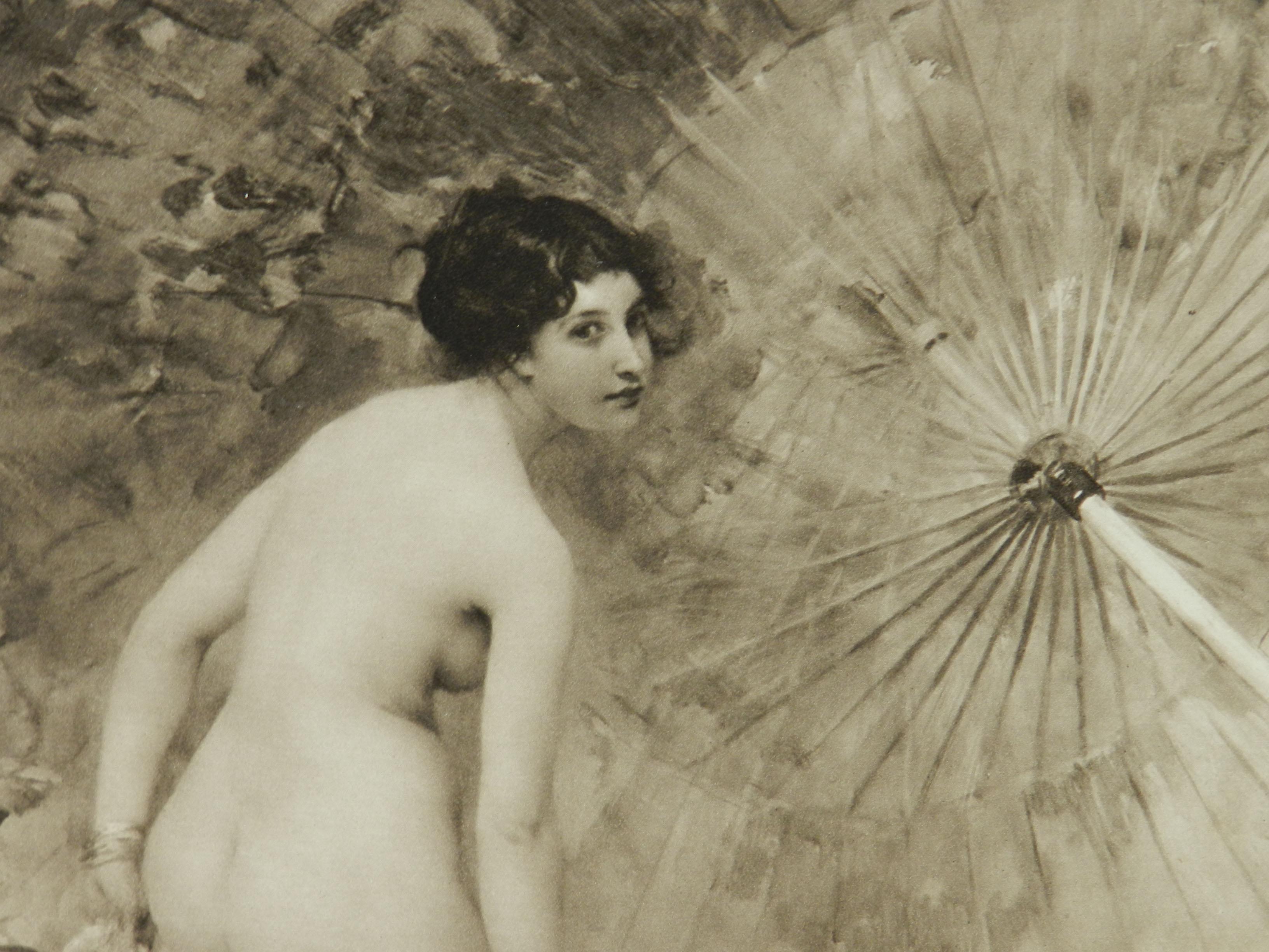 Etude de Femme Bain Nude Signed Aime Morot Engraving c1906 no 309 of 500 2
