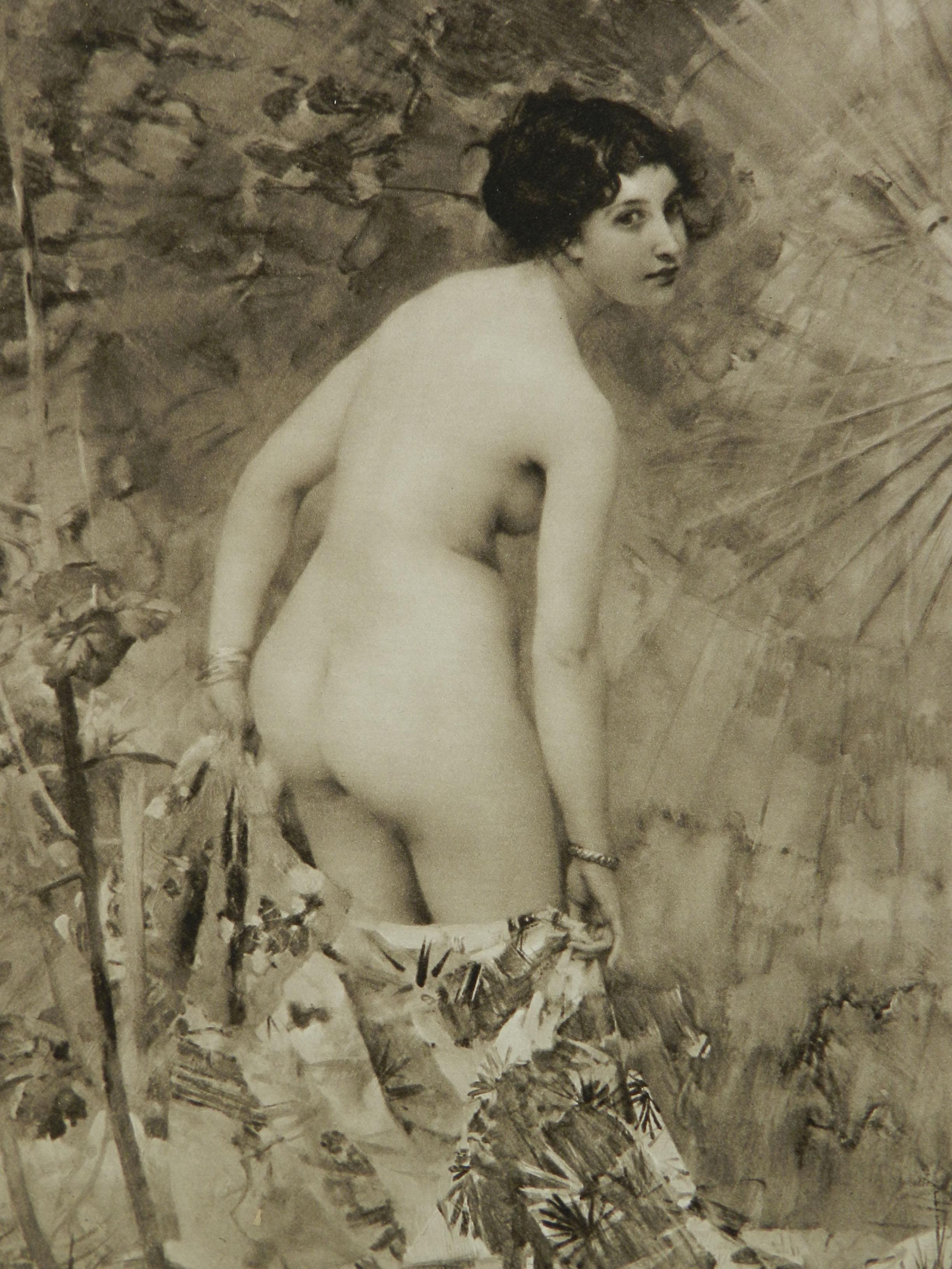 Etude de Femme Bain Nude Signed Aime Morot Engraving c1906 no 309 of 500 4
