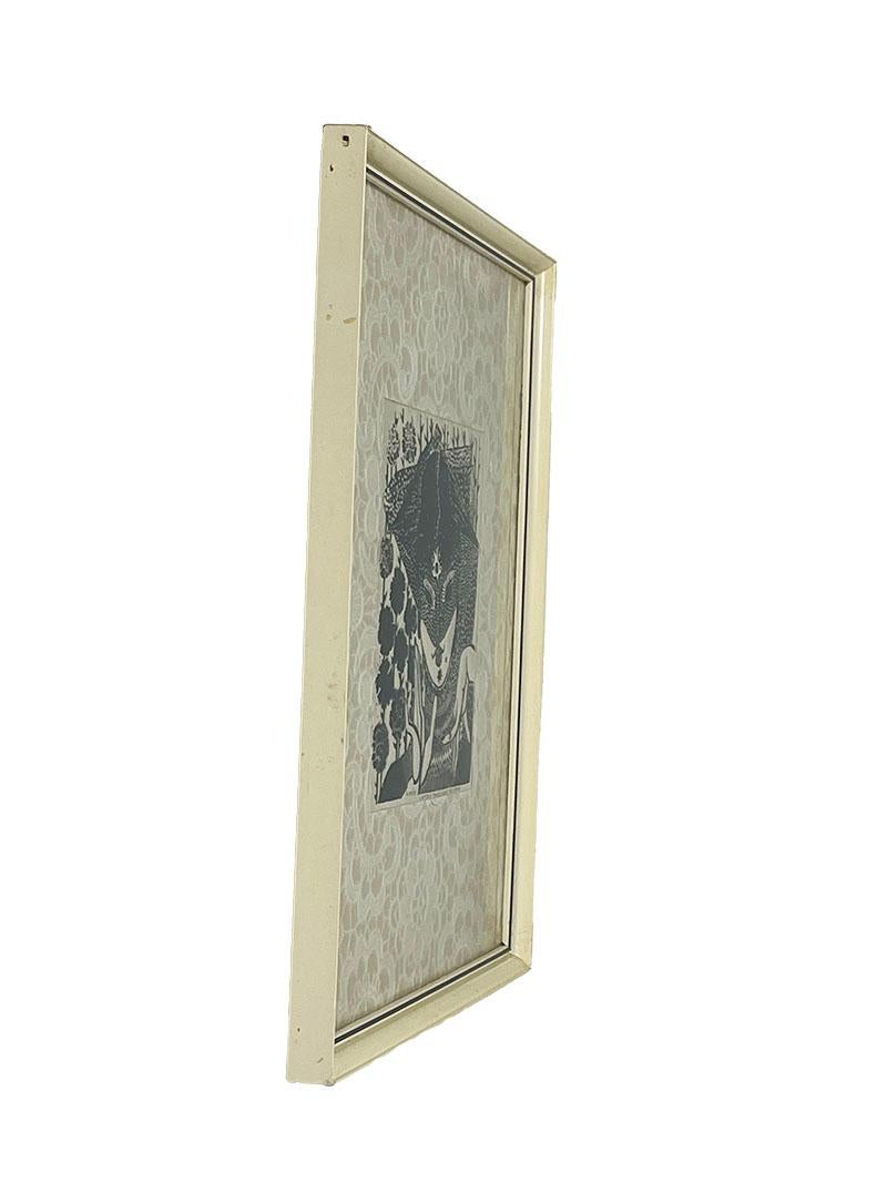 Aimée Crince le Roy Grafik

Ein Holzschnitt im Passepartout mit einer Darstellung von Krishna und ist 
Signiert von Aimée und der Titel ist Liebestanz für Krishna (Text ist auf Niederländisch)
Aimée Crince le Roy war eine Grafikerin, Malerin,