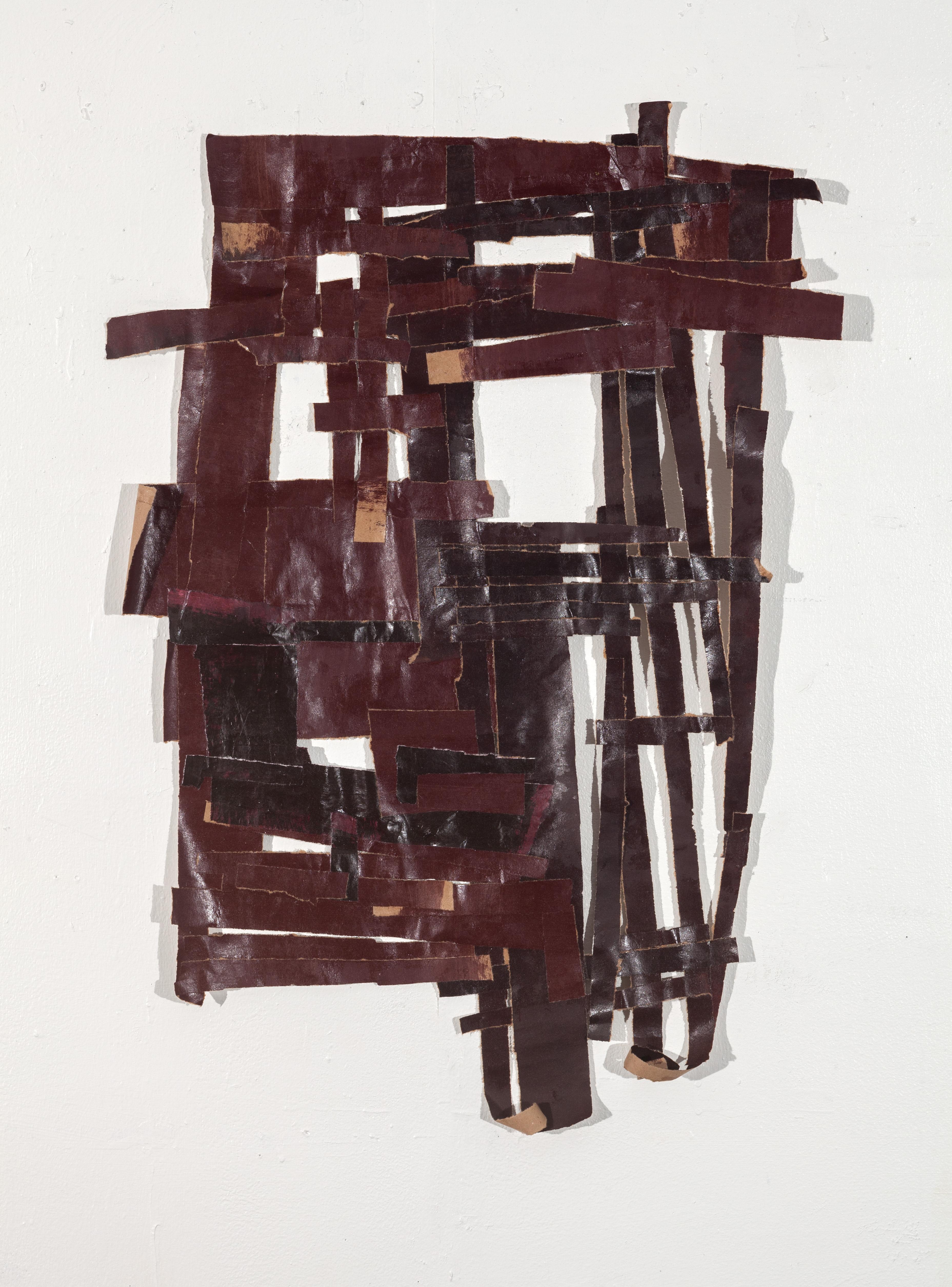 Aimée Farnet Siegel Abstract Painting - Armature in leatherette
