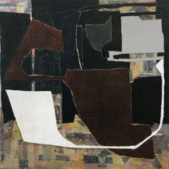 "Clever Gamesman" - Non-Objective Paper Collage - Diebenkorn