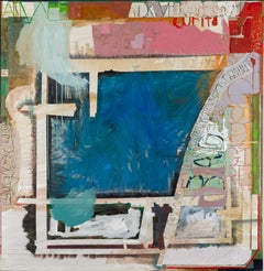 "Edge" -- Abstract painting by Aimée Farnet Siegel on canvas, 2023
