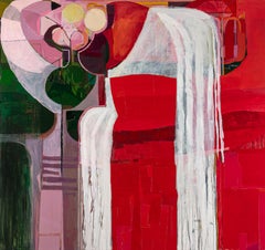 "Herro" -- Abstraktes Gemälde von Aimée Farnet Siegel auf Leinwand, 2023
