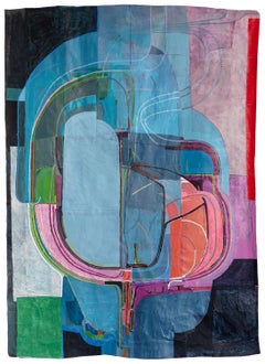 "Pendulum" -- Abstract painting by Aimée Farnet Siegel on canvas, 2023