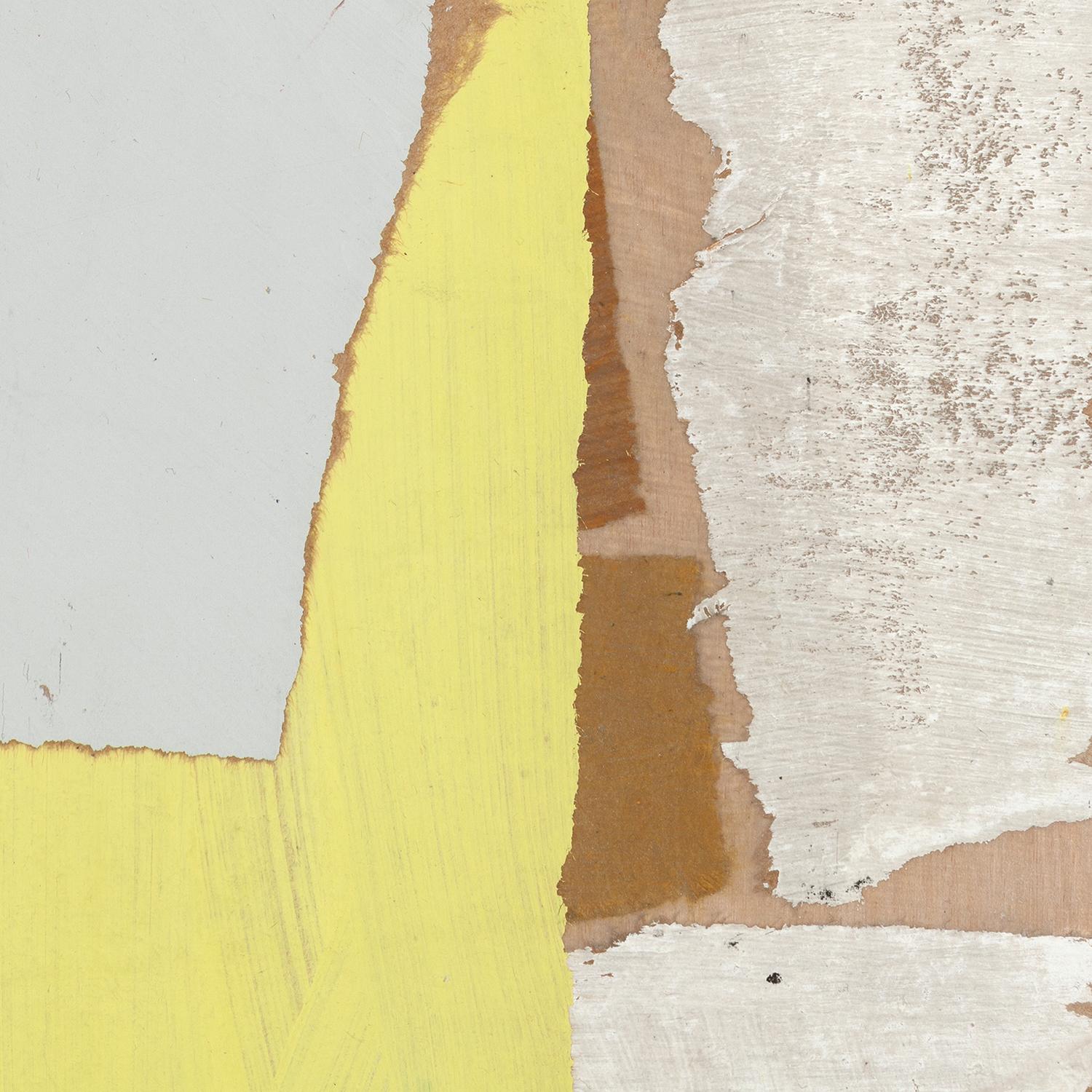 « The Space Outside Yellow » (L'espace extérieur jaune) - Collage de papier coloré non objectif - Diebenkorn - Abstrait Mixed Media Art par Aimée Farnet Siegel