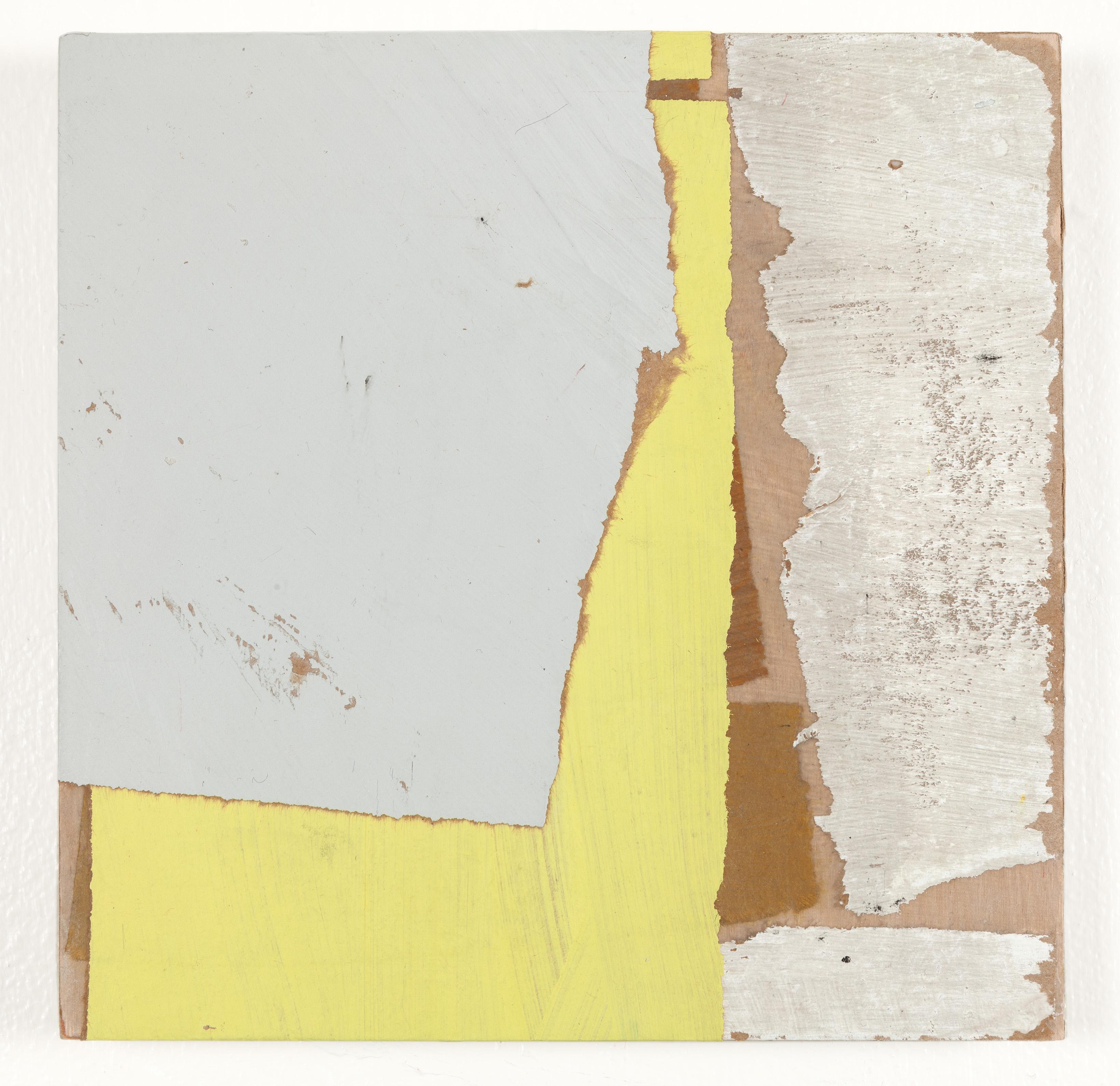 « The Space Outside Yellow » (L'espace extérieur jaune) - Collage de papier coloré non objectif - Diebenkorn - Mixed Media Art de Aimée Farnet Siegel