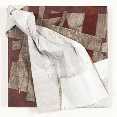 "Wrap IV" - Non-Objective Sculptural Paper Collage - Diebenkorn