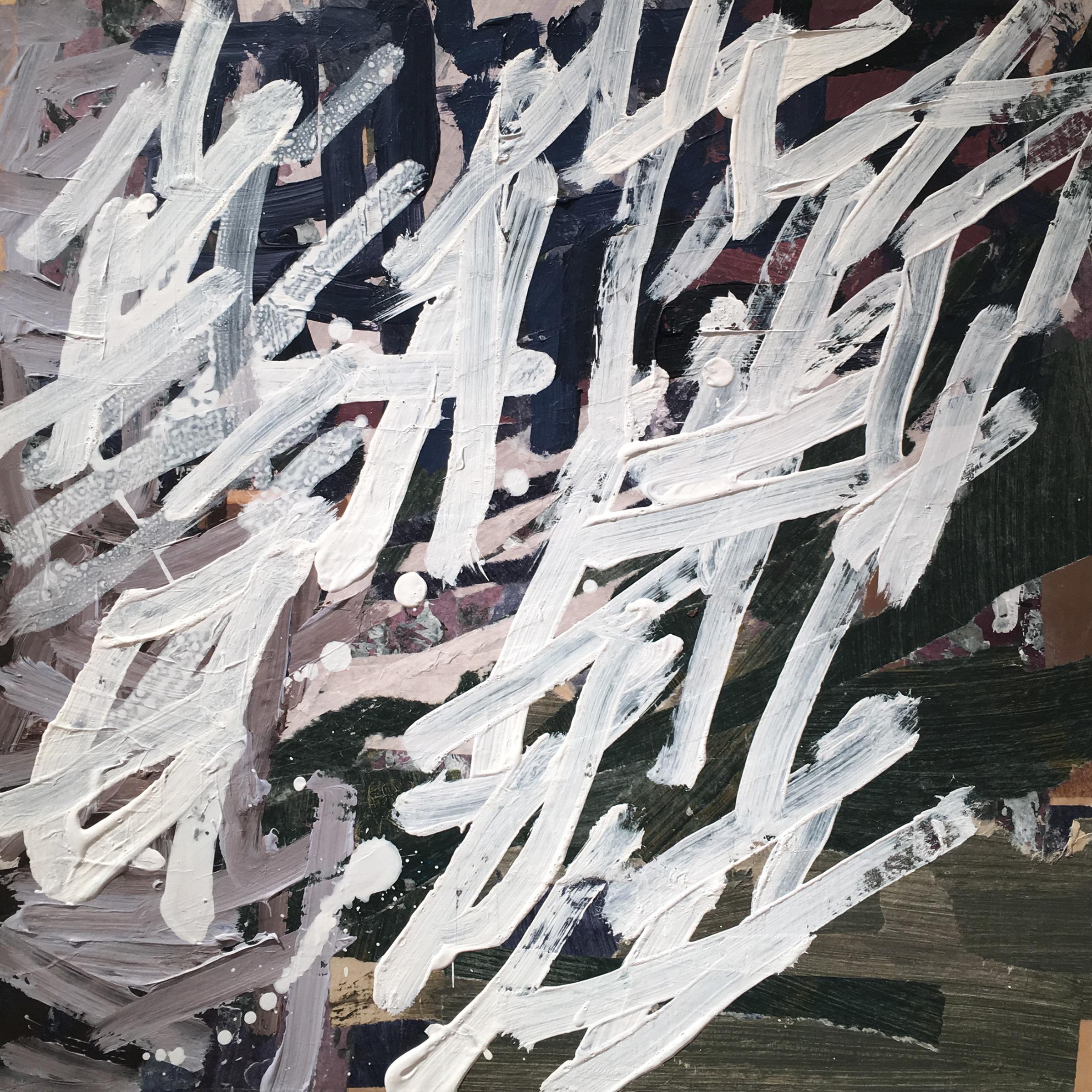 Aimée Farnet Siegel Abstract Painting - "Drifter" - Non-Objective Paper Collage - Diebenkorn