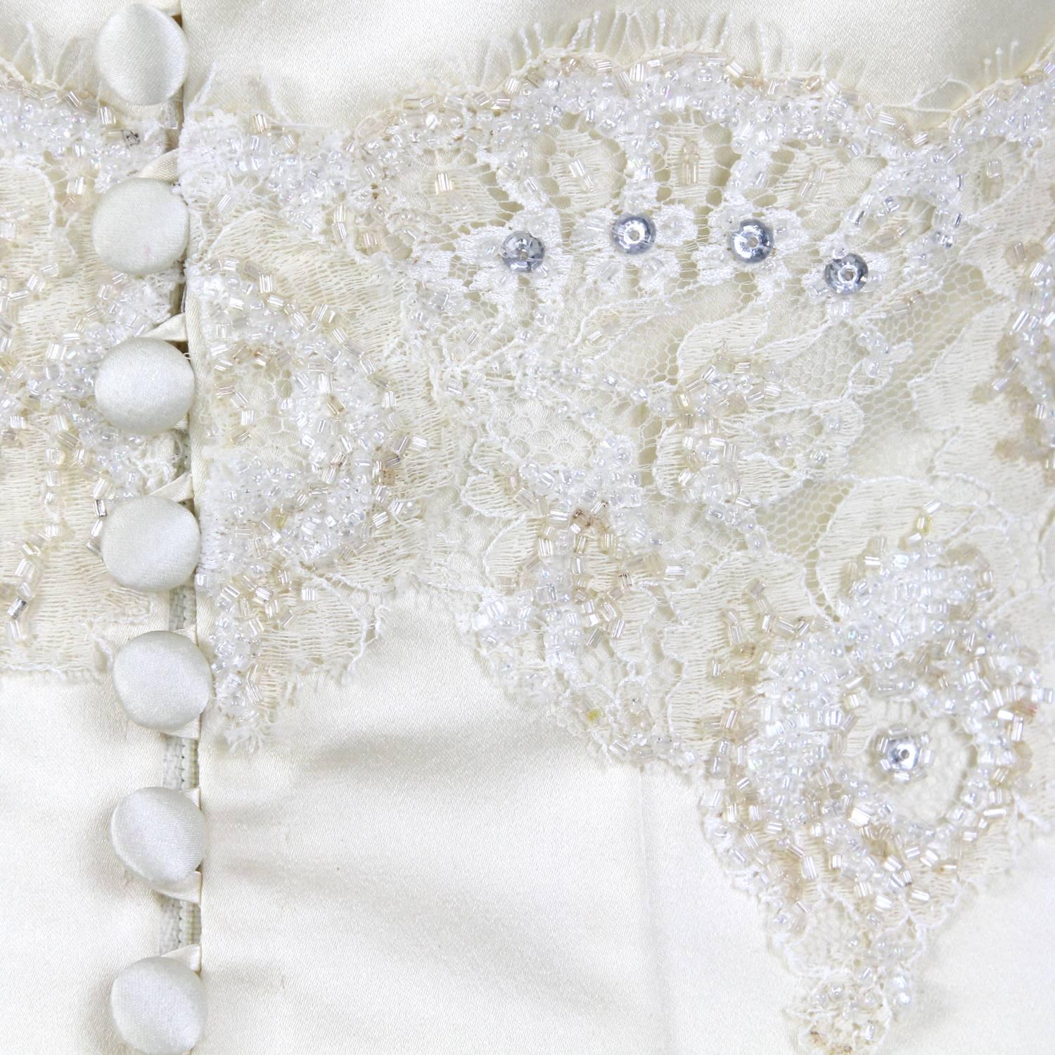 Zweiteiliges elfenbeinweißes Vintage-Hochzeitskleid von Aimée, 2000er Jahre 1