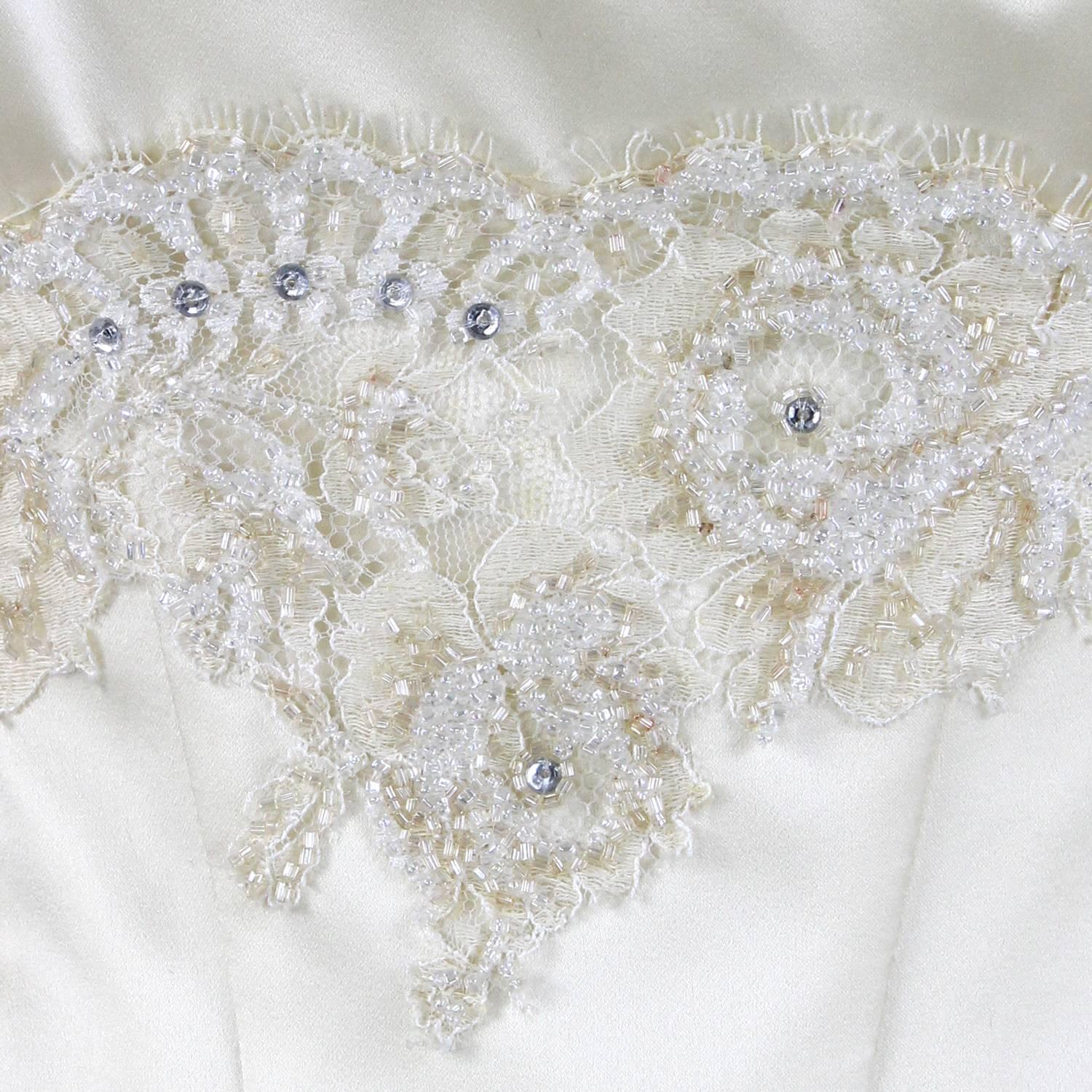 Zweiteiliges elfenbeinweißes Vintage-Hochzeitskleid von Aimée, 2000er Jahre 2