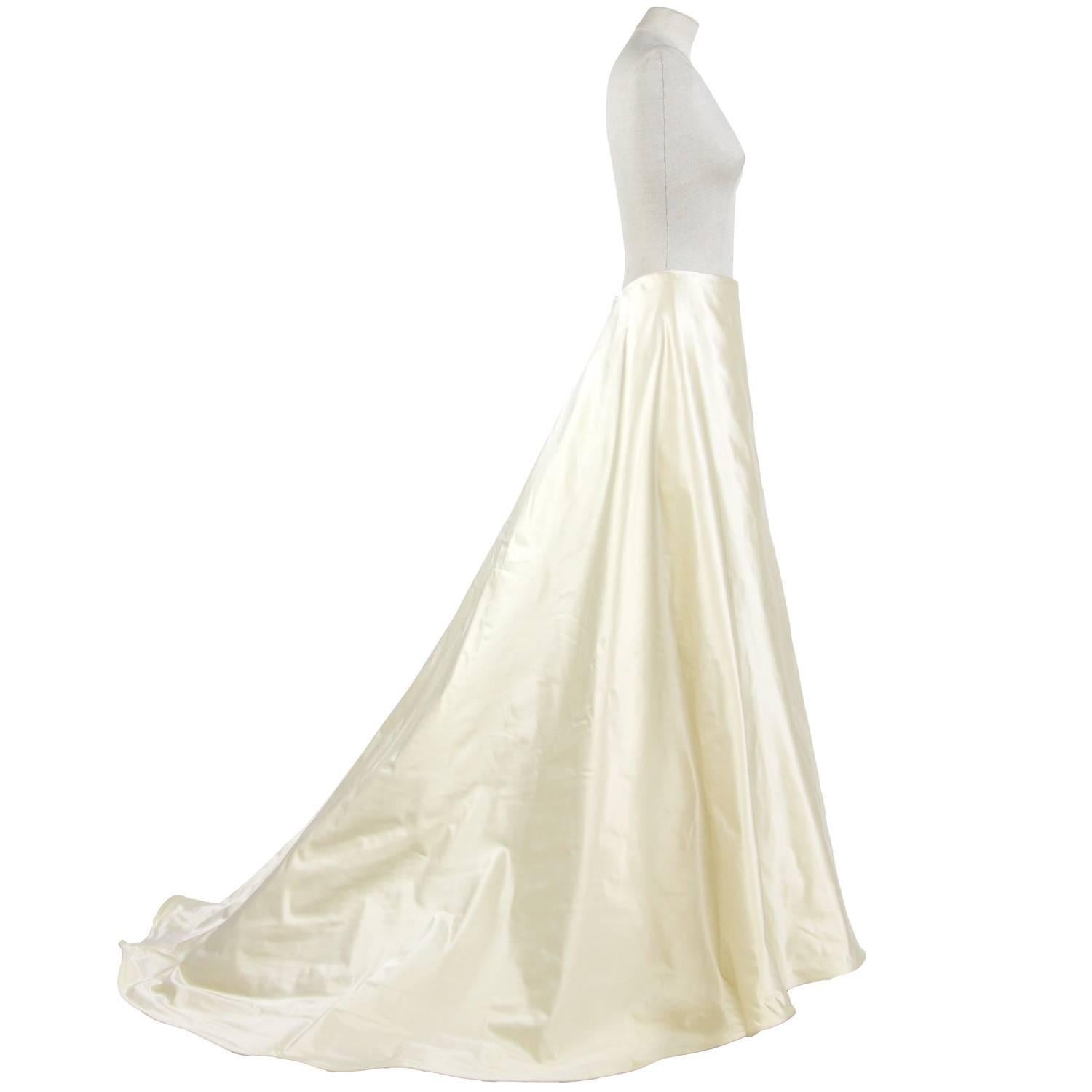 Zweiteiliges elfenbeinweißes Vintage-Hochzeitskleid von Aimée, 2000er Jahre 4