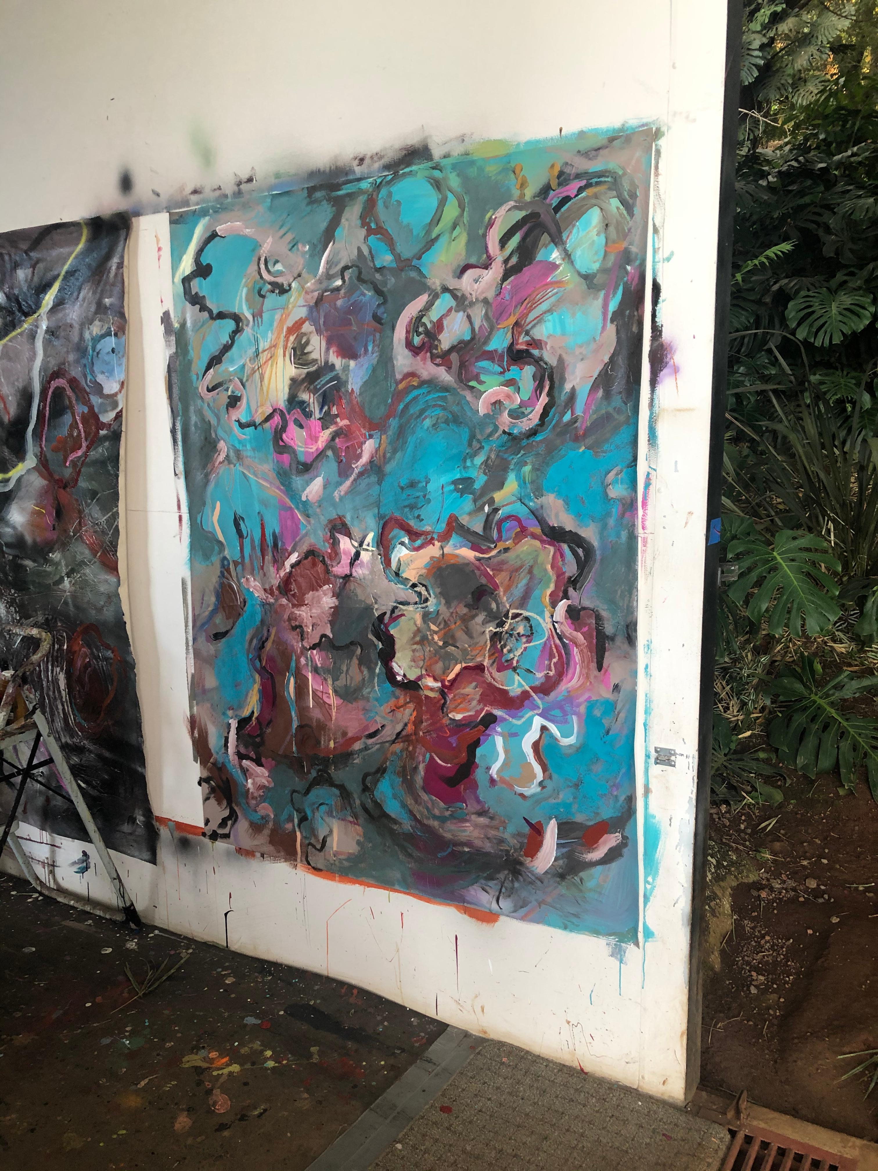 “Sin titulo” 2020 - Canvas - Acrylic Paint - Abstract - Gray Abstract Painting by Aimee Joaristi 