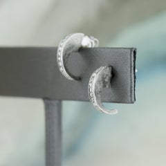 Aimee Kennedy, Diamond Pave Edge 14 Karat Gold Stud Hoops