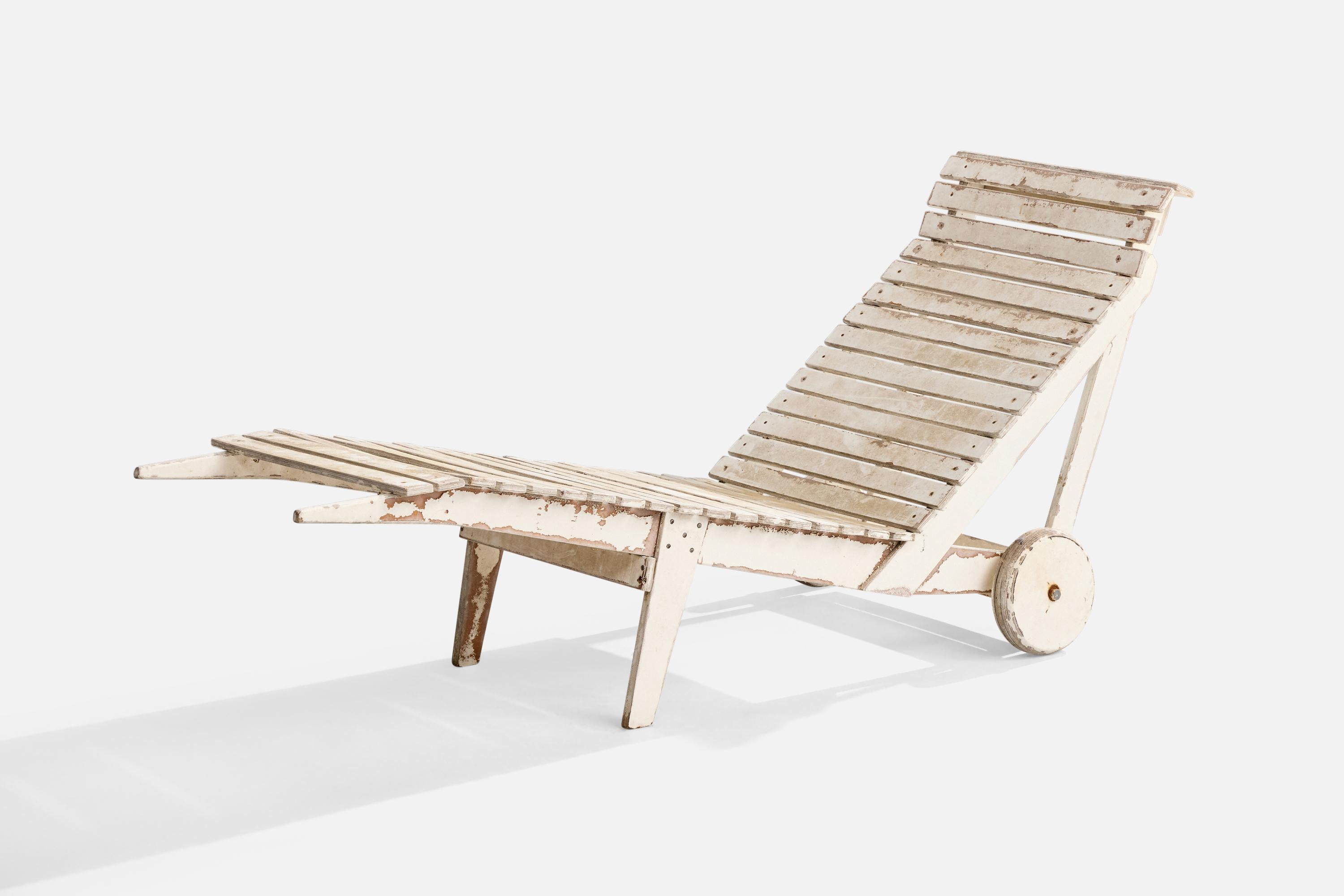 Aino Aalto, Chaise Longue, Holz, Finnland, 1950er Jahre (Finnisch) im Angebot