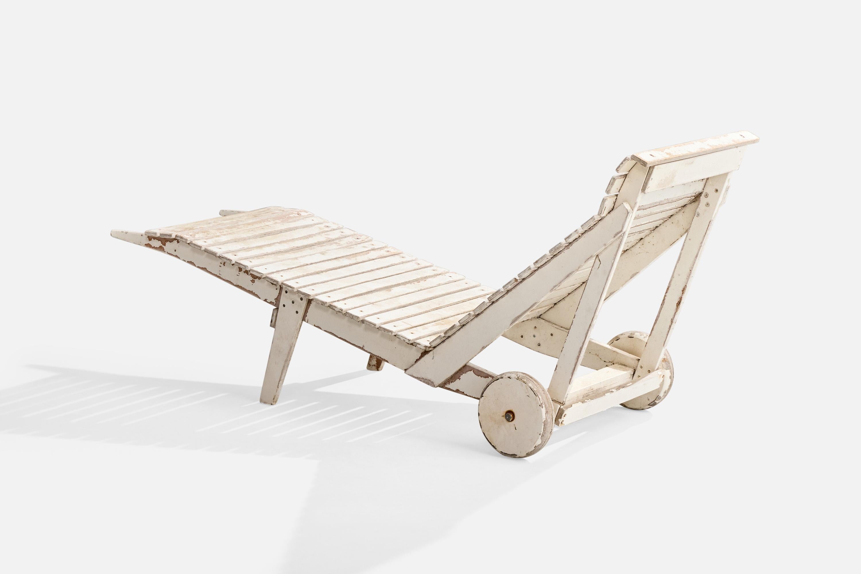 Aino Aalto, Chaise Longue, Holz, Finnland, 1950er Jahre im Zustand „Gut“ im Angebot in High Point, NC