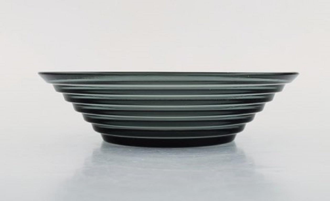 Aino Aalto für Iittala, vier Schalen aus blau-grünem Kunstglas, finnisches Design (Skandinavische Moderne) im Angebot