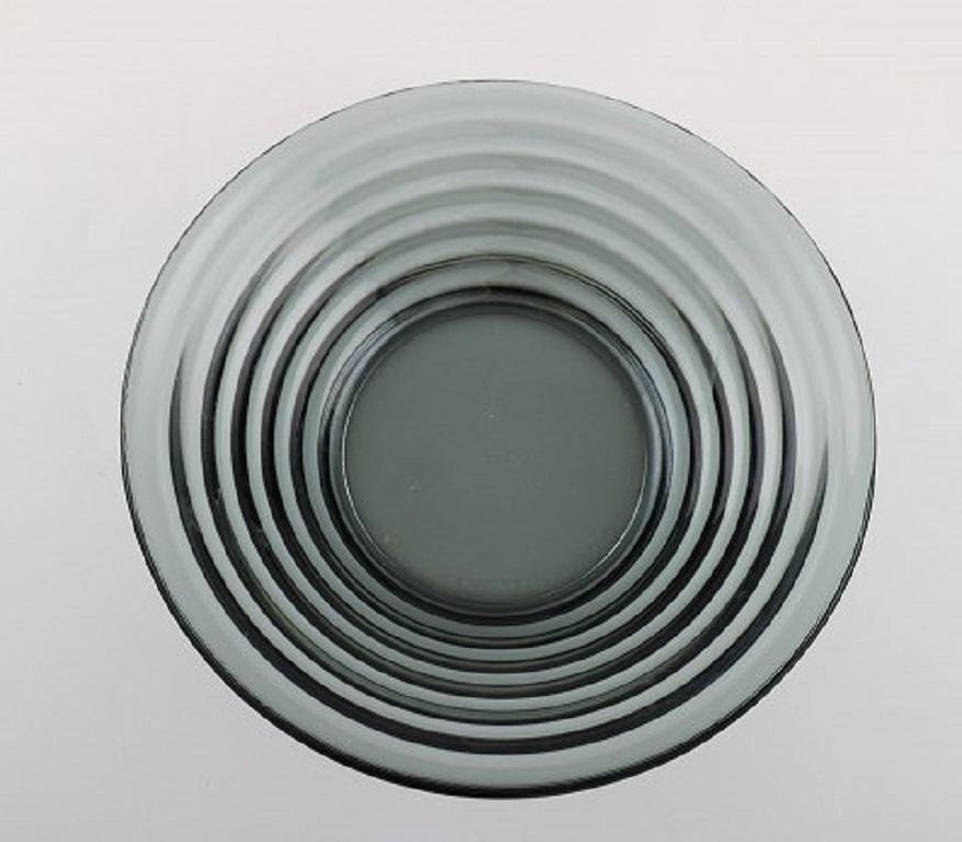 Finlandese Aino Aalto per Iittala, Quattro ciotole in vetro artistico blu-verde, design finlandese in vendita