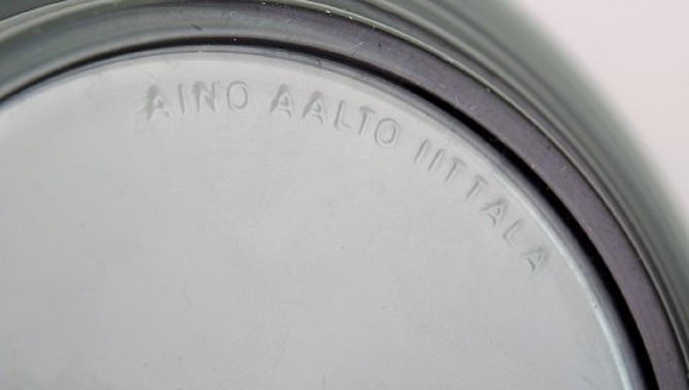 Aino Aalto per Iittala, Quattro ciotole in vetro artistico blu-verde, design finlandese In condizioni buone in vendita a Copenhagen, DK