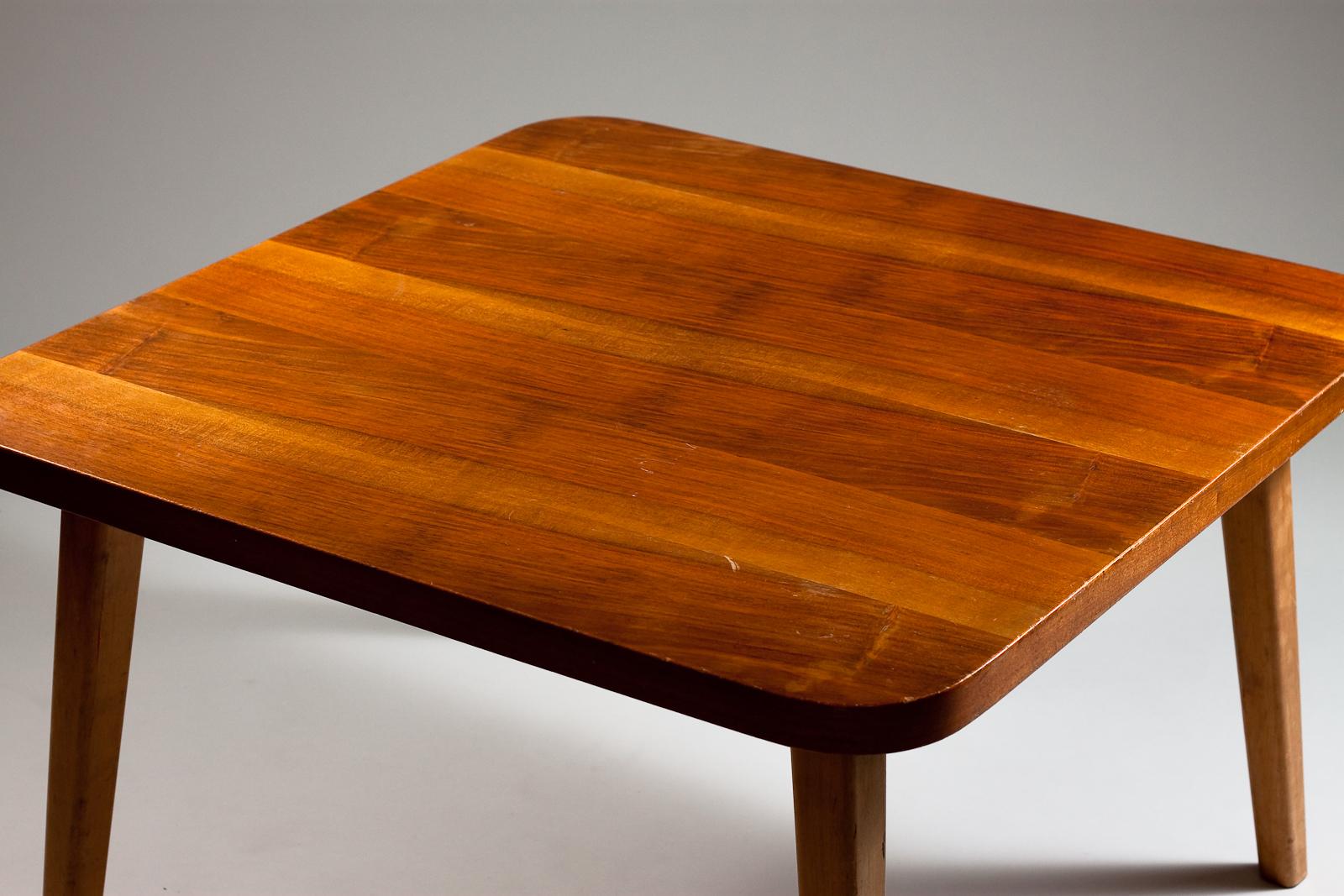 Mid-20th Century Aino Aalto, Rare 1940s Elm Veneer Coffee Table