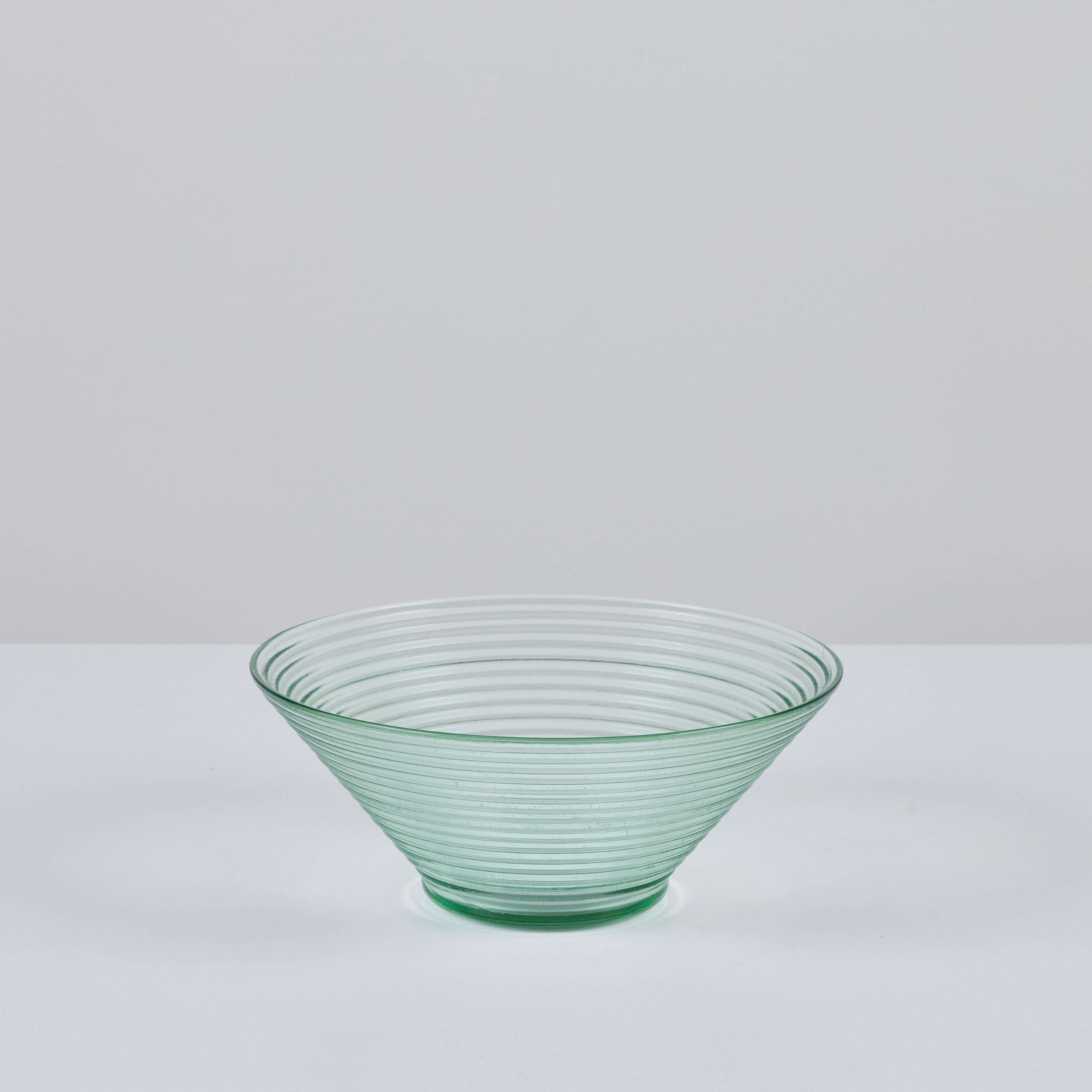Mid-Century Modern Aino Aalto Ribbed Glass Bowl for Iittala