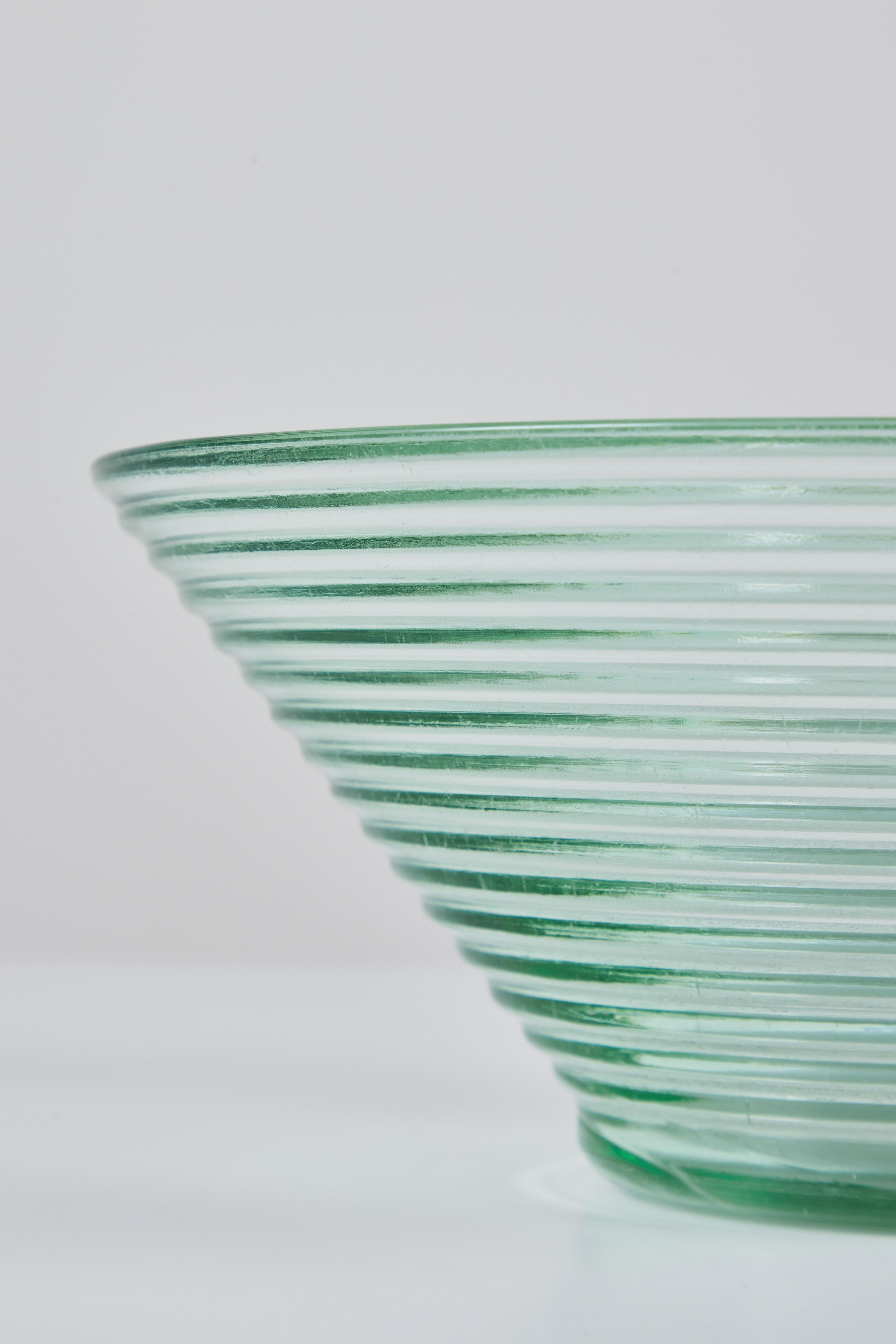 20th Century Aino Aalto Ribbed Glass Bowl for Iittala