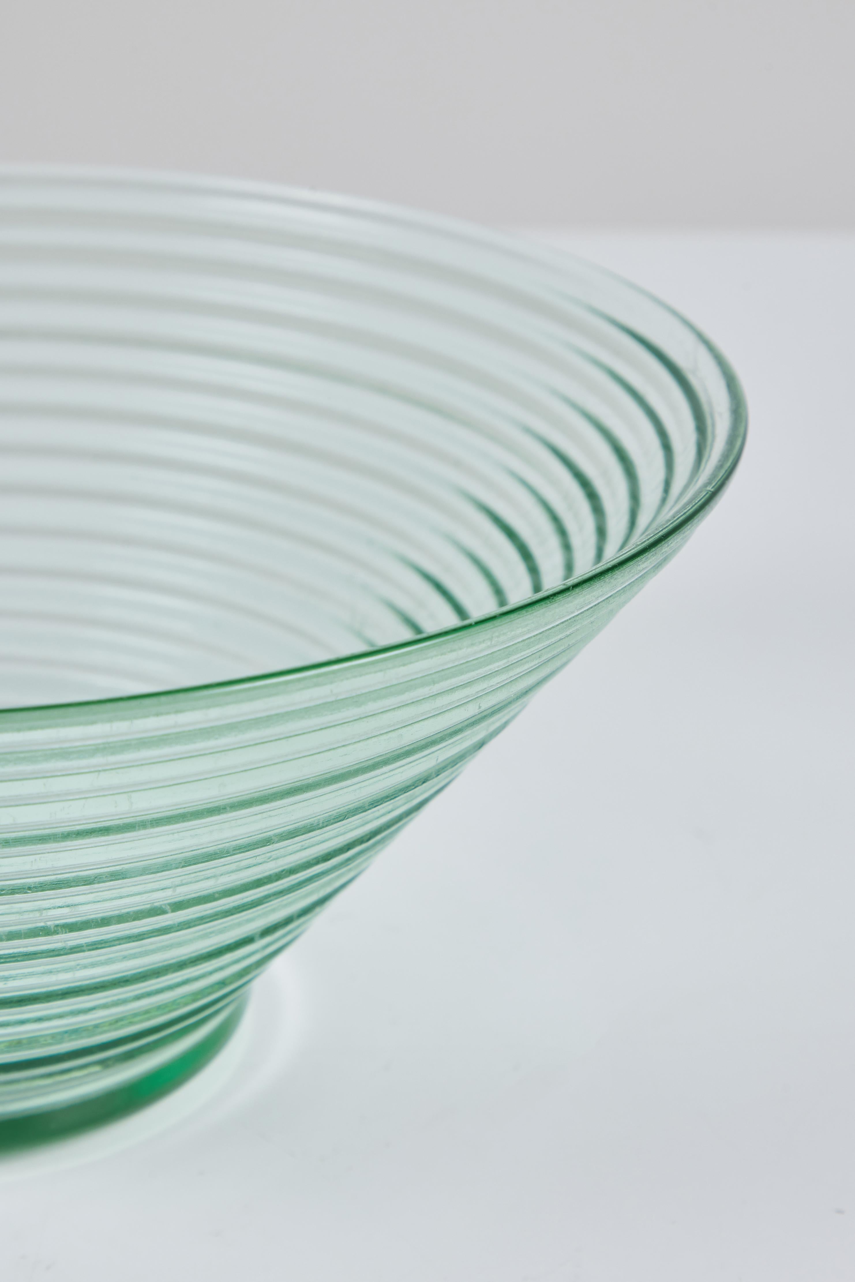 Aino Aalto Ribbed Glass Bowl for Iittala 1