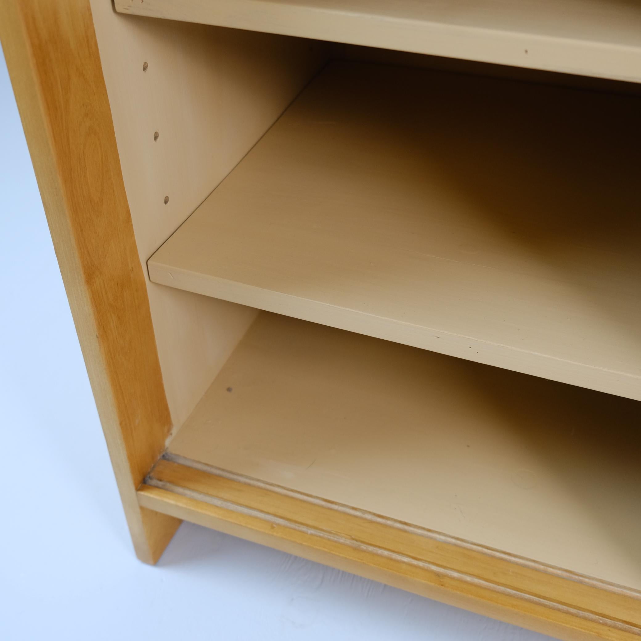 Aino Aalto Sliding Door Cabinet Model 217, in Birch and Teak, Artek 1950s For Sale 1