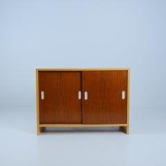 Aino Aalto Sliding Door Cabinet Model 217, in Birch and Teak, Artek 1950s