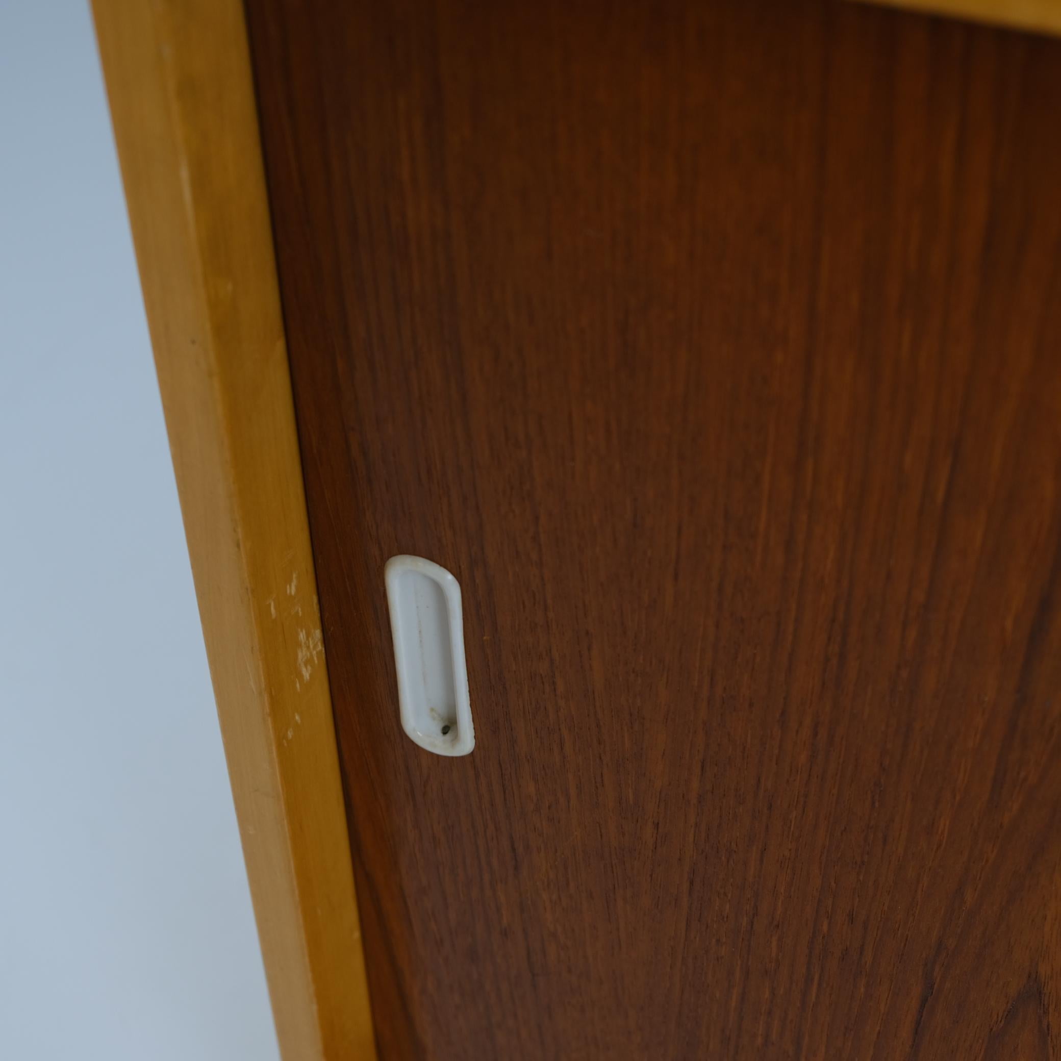Mid-Century Modern Aino Aalto Sliding Door Cabinet Model 217, in Birch and Teak, Artek 1950s For Sale