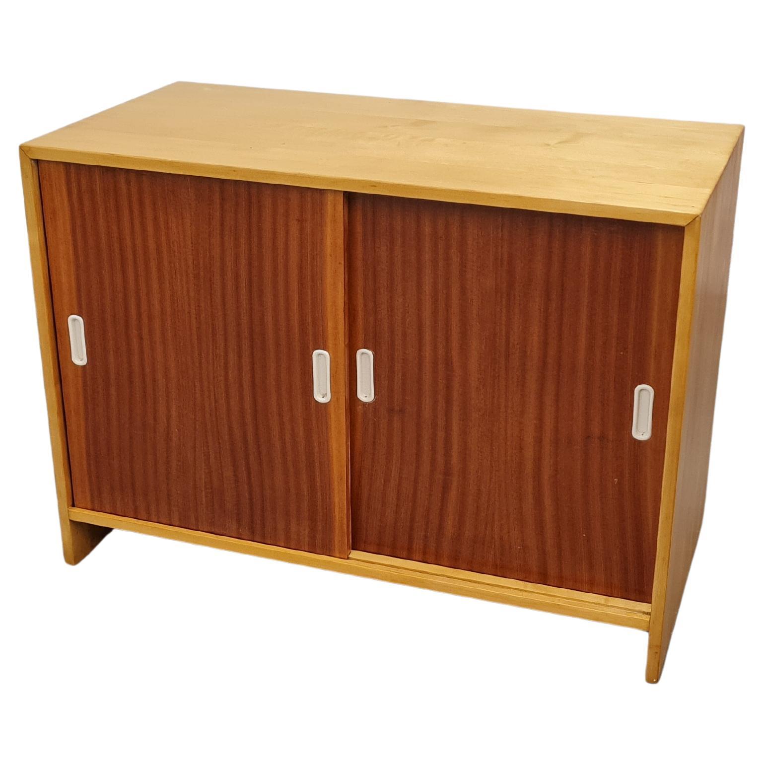 Aino Aalto Sliding Door Cabinet Model 217, in Birch and Teak, Artek 1950s