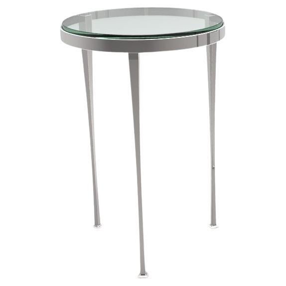 Elegant Nickel Side Table For Sale at 1stDibs