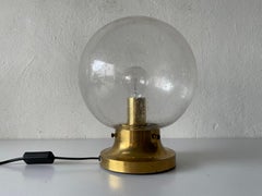 Air Bubble Ball Tischlampe aus Glas und Messing von Limburg, 1960er Jahre, Deutschland