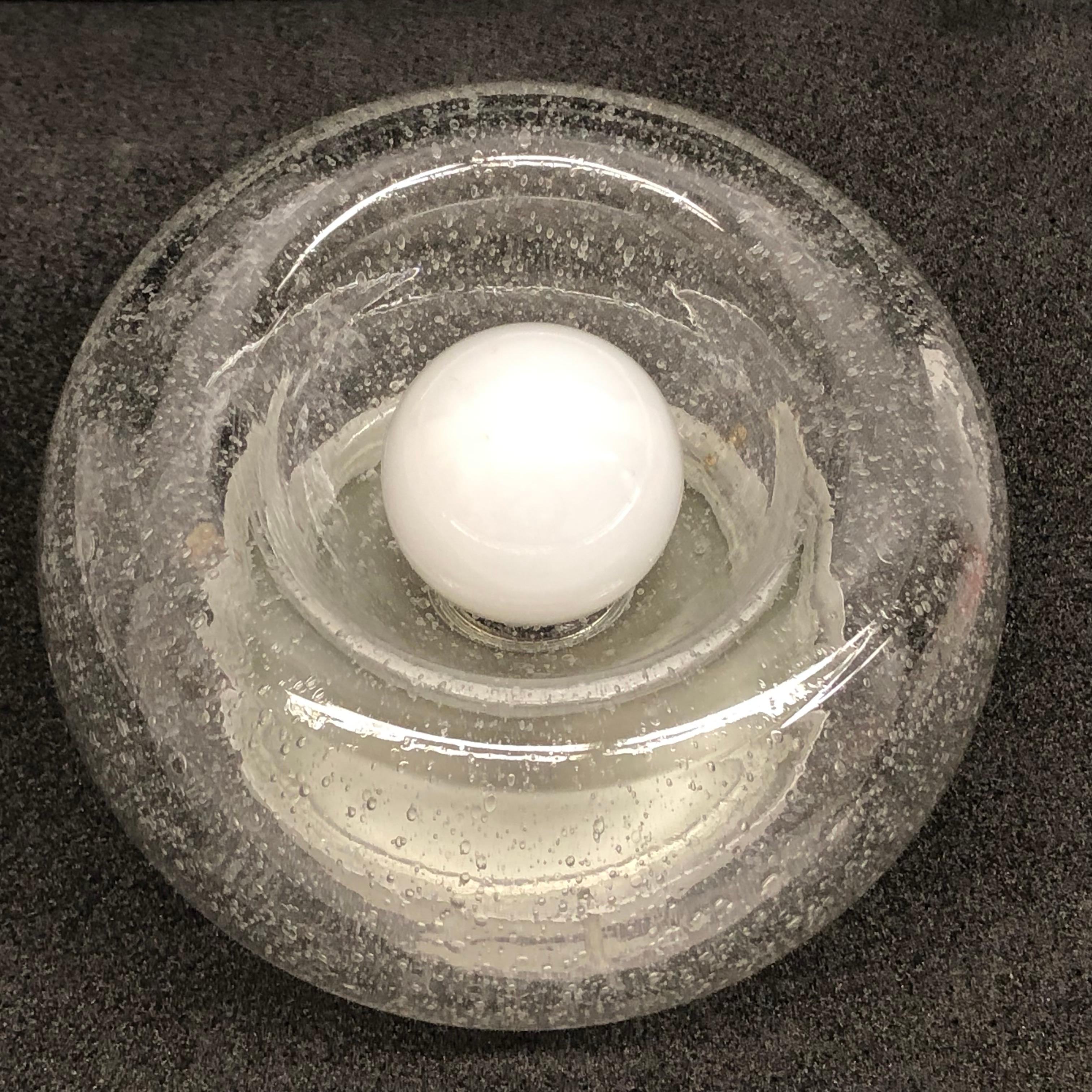 Air Bubble Glass Donut Pattern Sconce Vintage Midcentury Doria Leuchten, 1960s 1