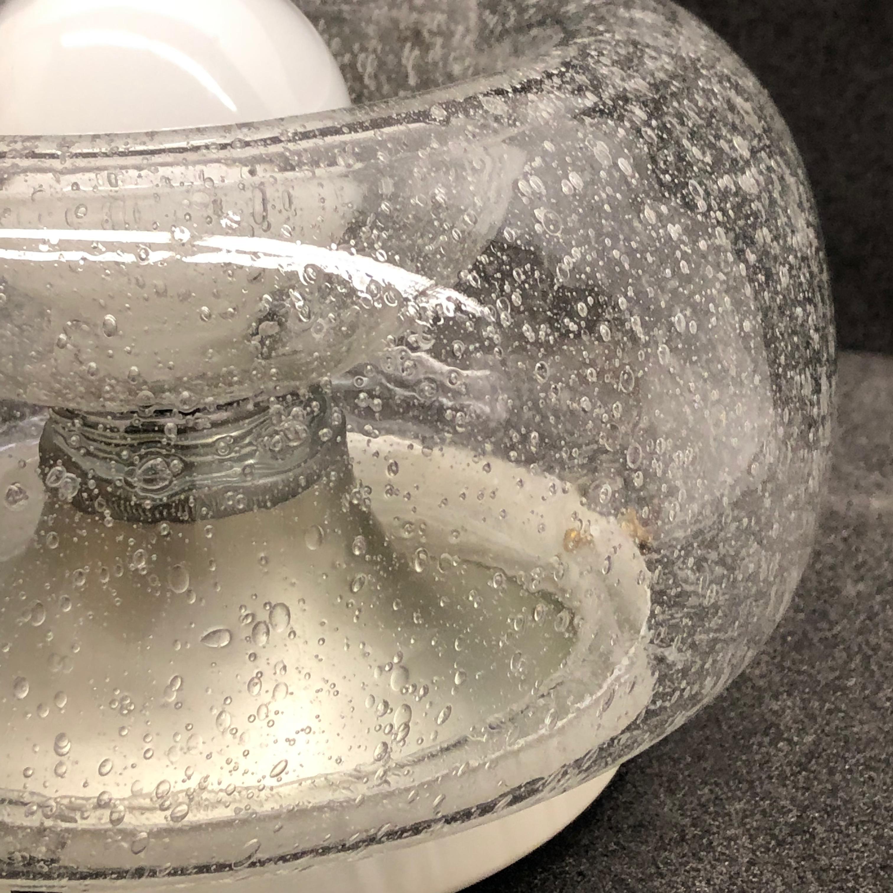 Air Bubble Glass Donut Pattern Sconce Vintage Midcentury Doria Leuchten, 1960s 2