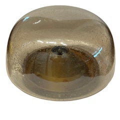 Air Bubbled Glass Mid Century Modern Flush Mount, Austria 1960s