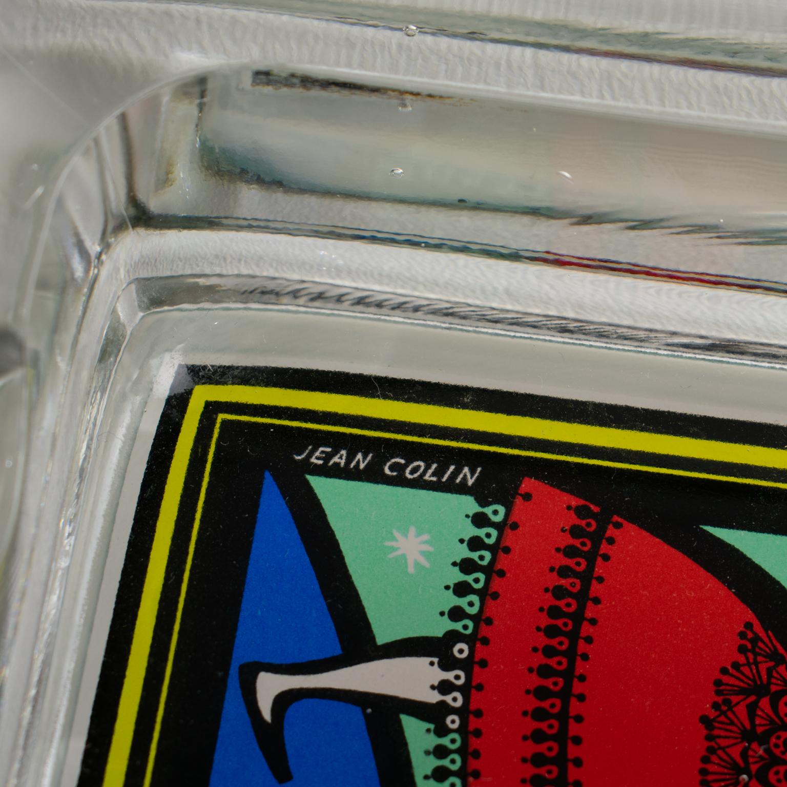 Cendrier en verre publicitaire d'Air France, ou Vide Poche par Jean Colin en vente 4