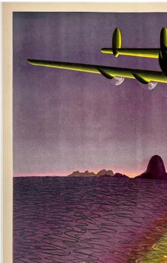 AIR FRANCE - AMÉRIQUE DU SUD Original Vintage Airline Travel Poster