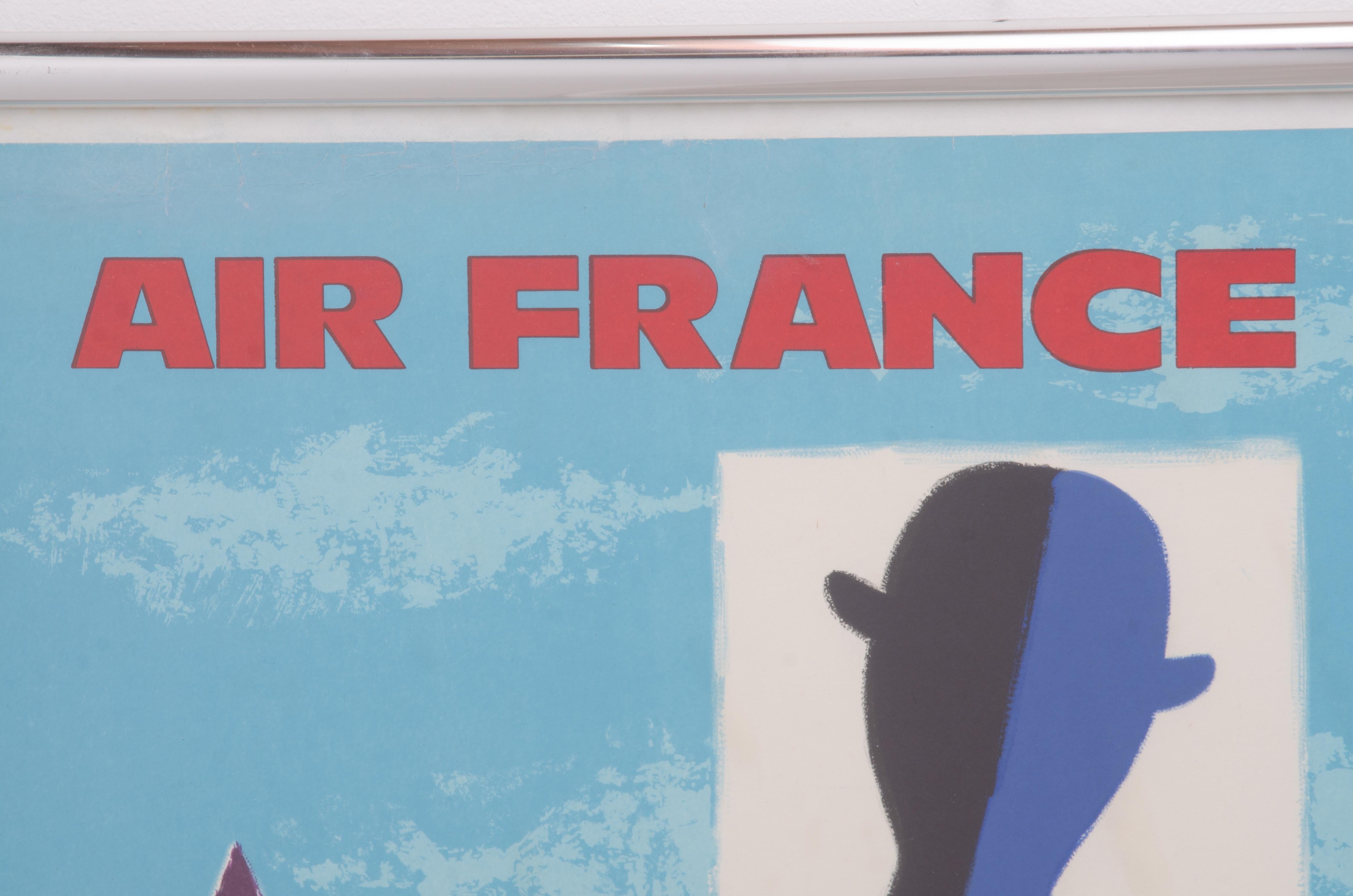 Original 1963 Air France travel/Destination poster by Guy Georget promoting Great Britain. A fantastic Mid Century modern poster design. This is the english text version, not the French 