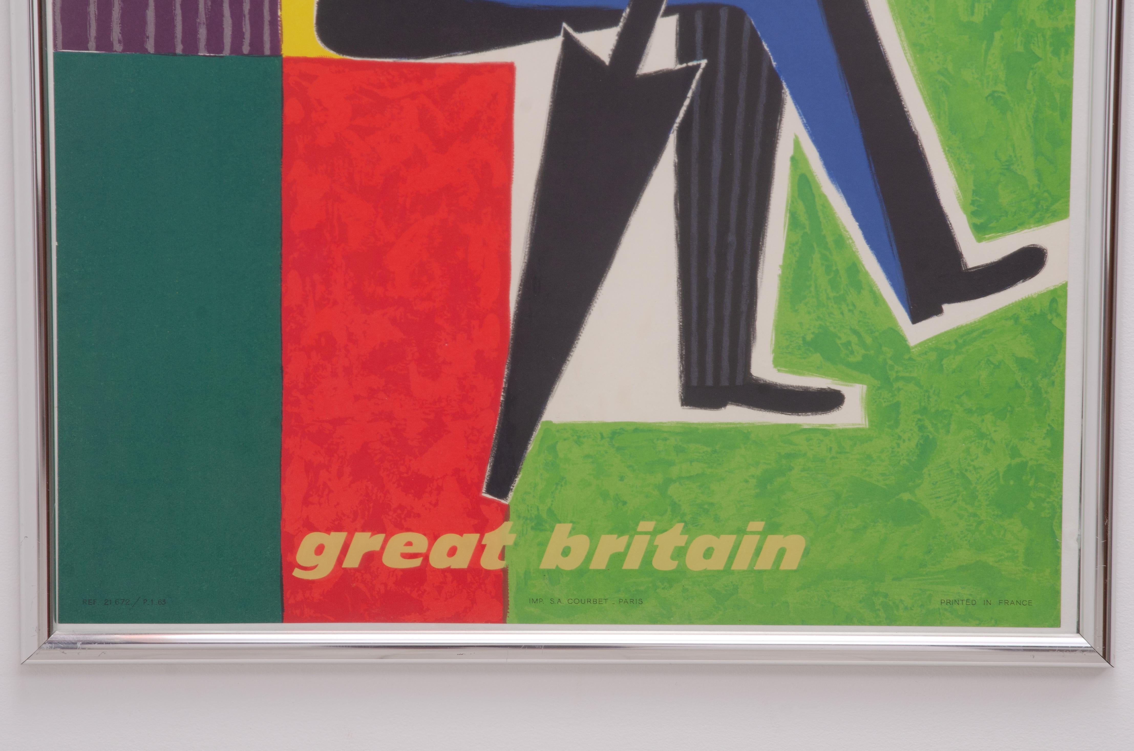 Air France Great Britain Poster Guy Georget Original, 1963 In Good Condition In Forest Grove, PA