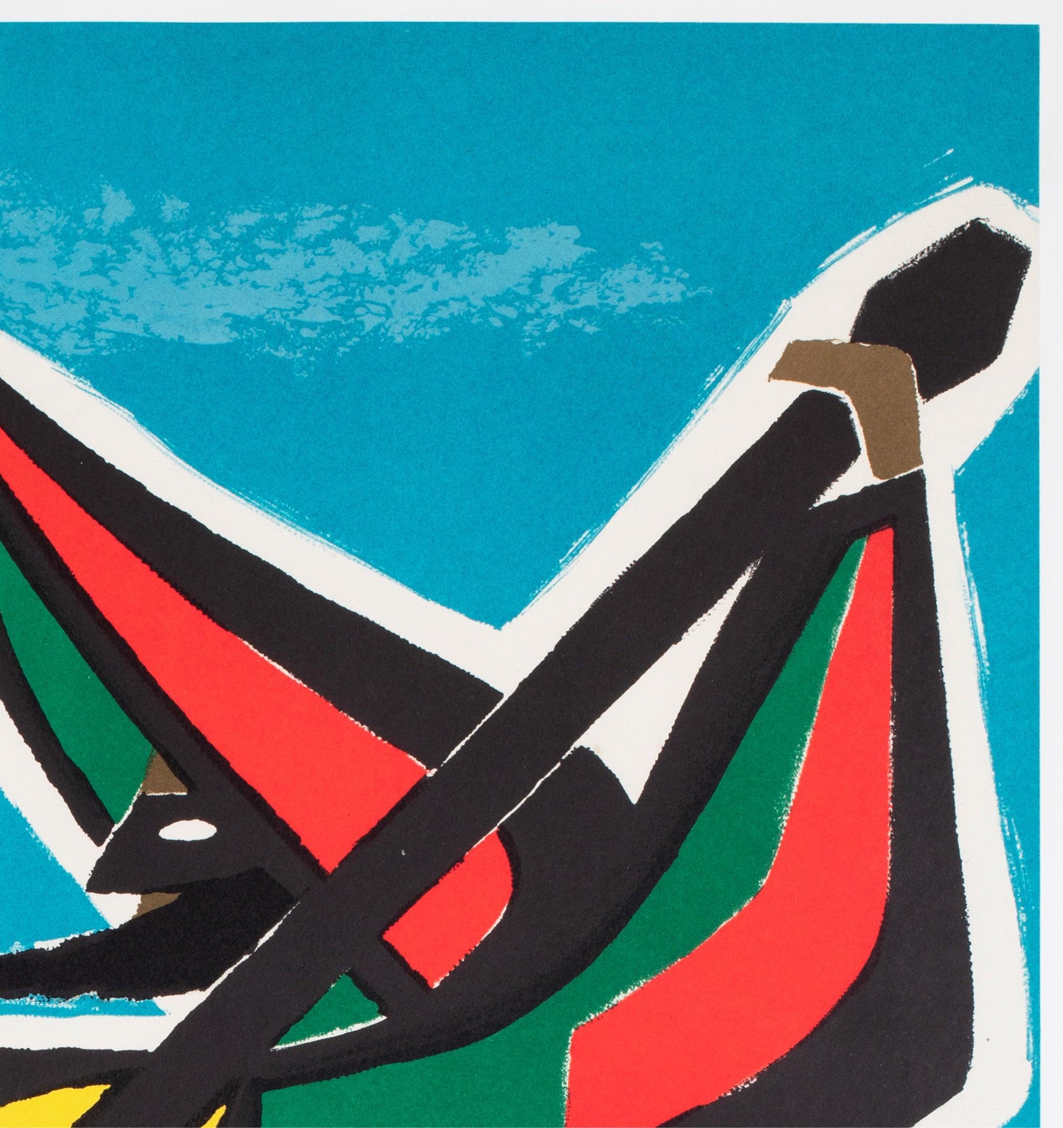 Air France Italien 1960er Jahre Airline-Reise-Werbeplakat, Guy Georget im Zustand „Hervorragend“ im Angebot in Bath, Somerset