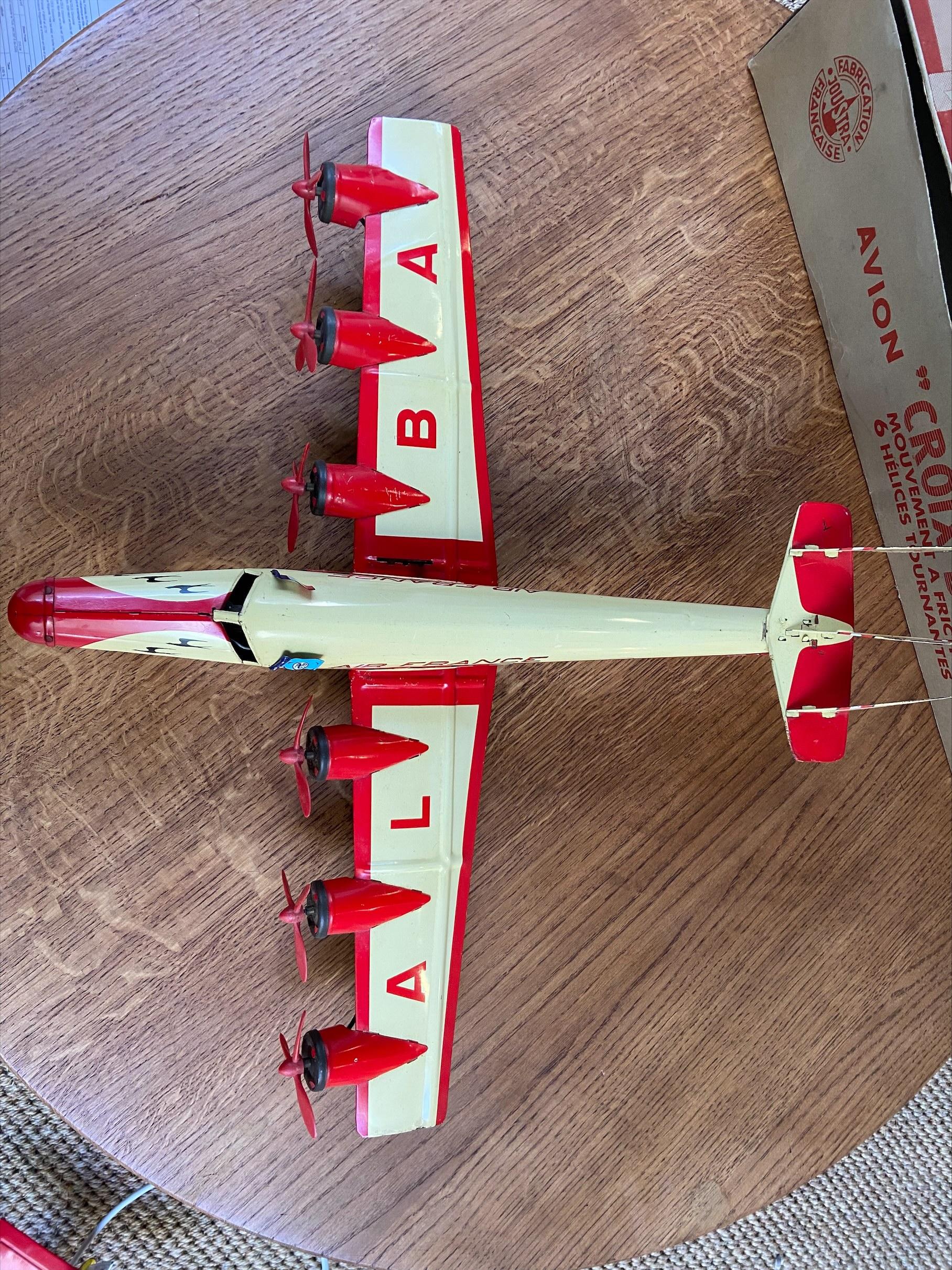 Mid-20th Century Air France La Croix Du Sud Plane Collectible Toy, circa 1940-1950 For Sale