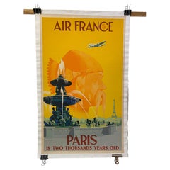 AIR FRANCE Poster originale d'epoca "La Francia è Parigi ha duemila anni".
