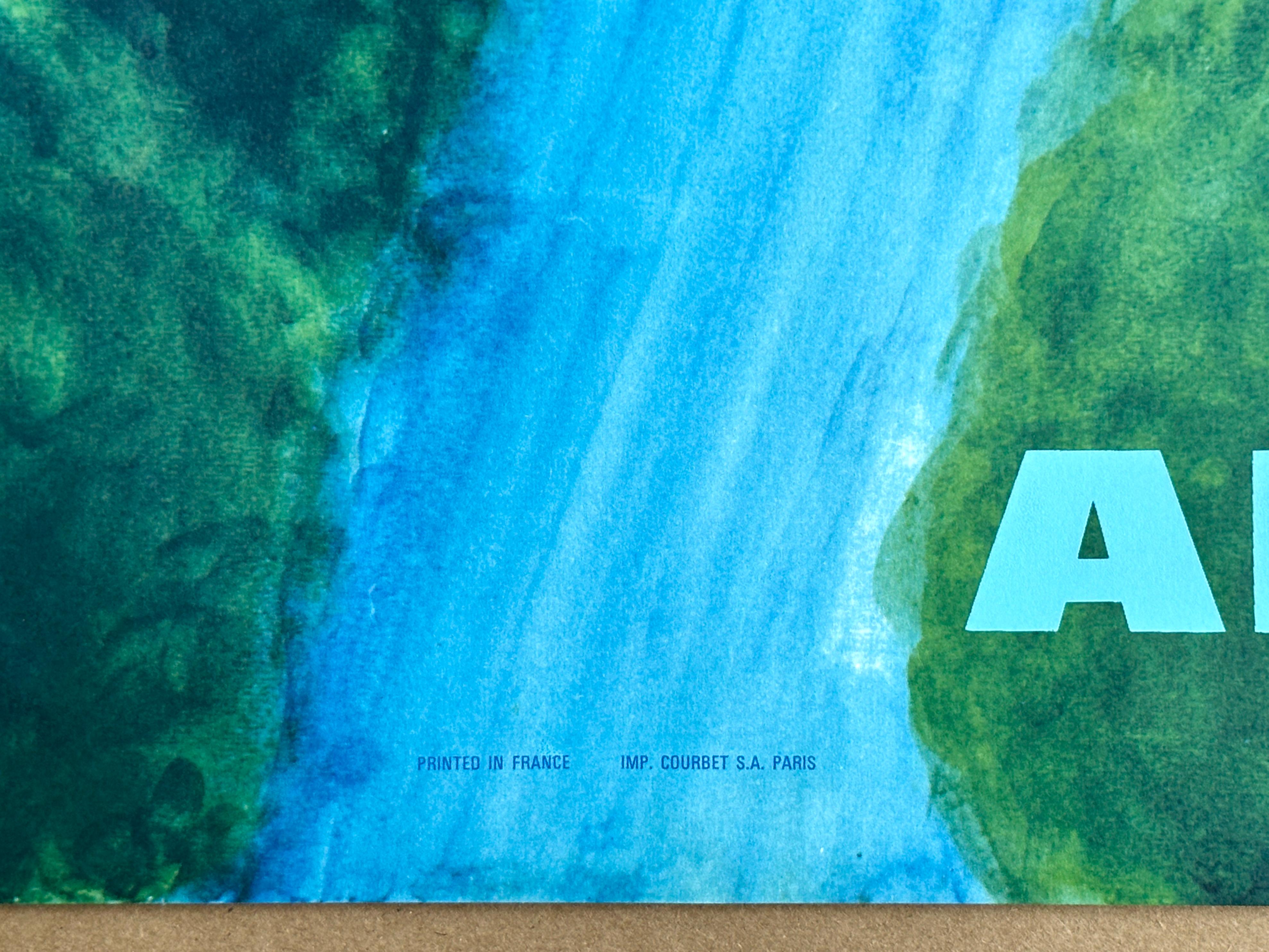Original-Vintage-Reiseplakat „Air France Paris“ von Bernard Villemot, 1967 (Mitte des 20. Jahrhunderts) im Angebot