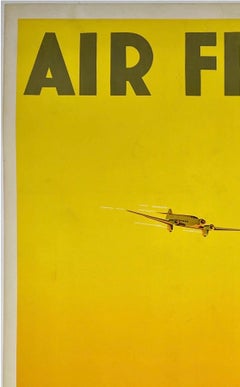 AIR FRANCE - PARIS-ROME - ALA LITTORIA Original Vintage Airline Travel Poster