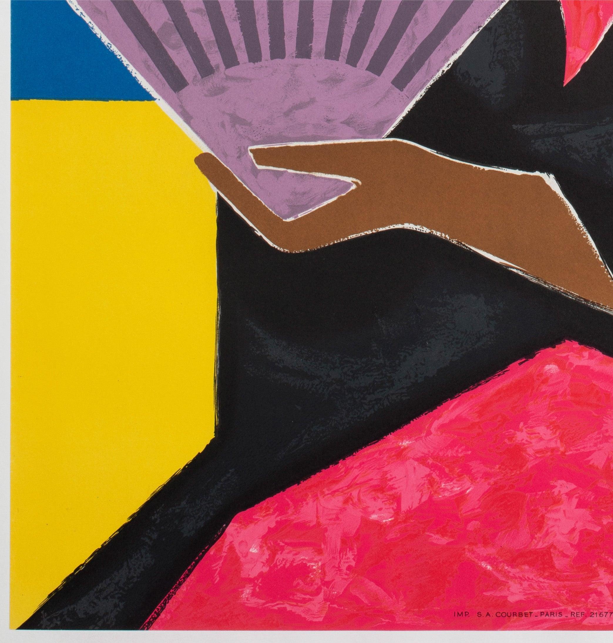 Air France Espagne Affiche publicitaire de la compagnie aérienne des années 1960, Guy Georget en vente 1