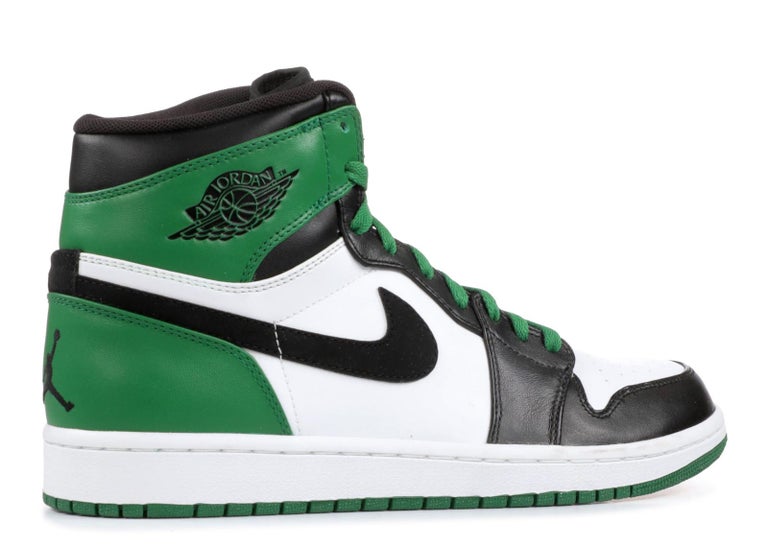 Air Jordan 1 x Nike Tricolor Leather Retro Celtics High Top Sneakers Size 43.5 For Sale at