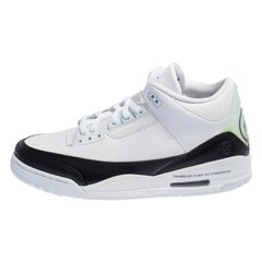 Air Jordan 3 Retro White/Black Leather Fragment Sneakers Size 47