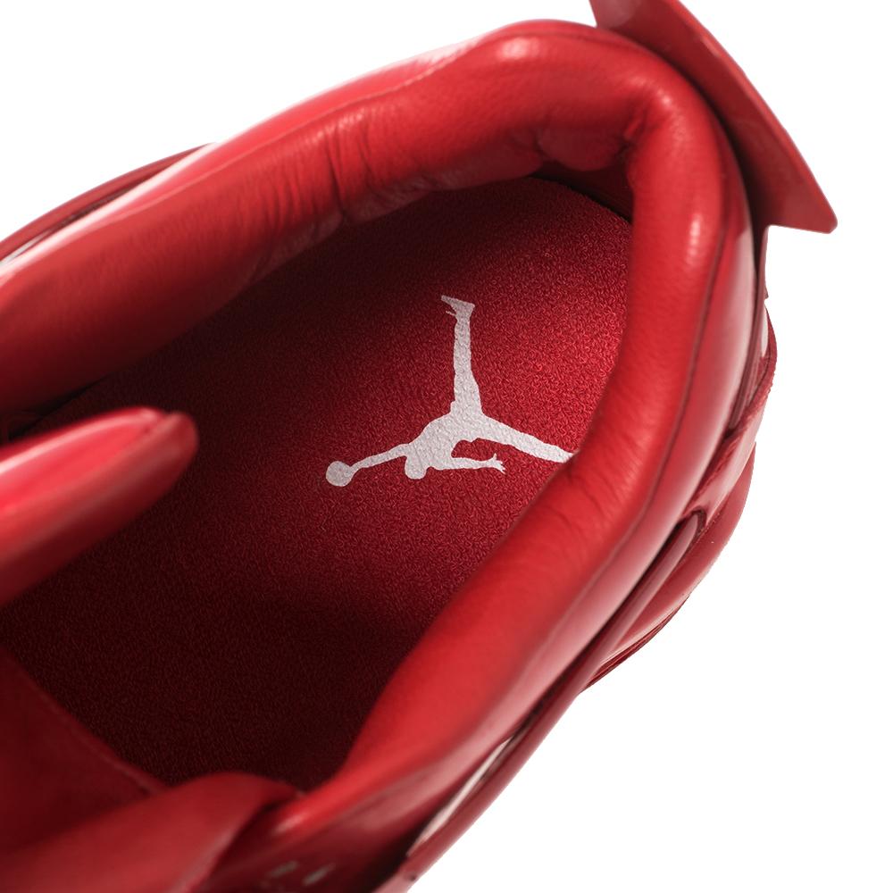 Air Jordan 4 Red Patent Leather 11Lab4 Sneaker Size 46 In Excellent Condition In Dubai, Al Qouz 2