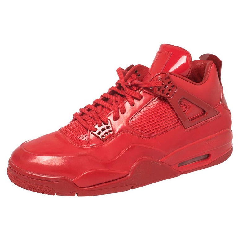 Air Jordan 4 Red Patent Leather 11Lab4 Sneaker Size 46 at 1stDibs