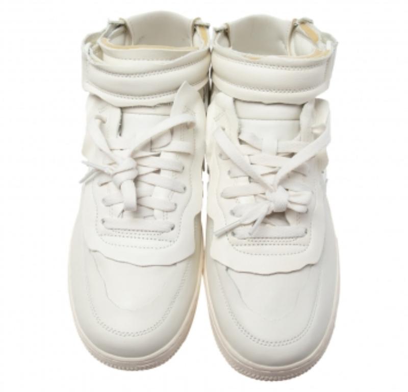 Air Jordan Weißes Leder 12 Retro Fiba High Top Turnschuhe Größe 42,5 Herren im Angebot